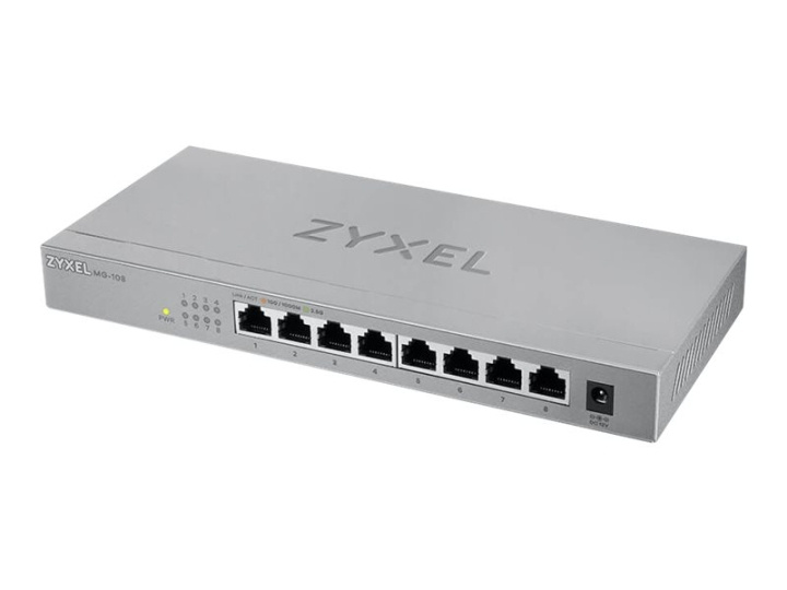 ZyXEL MG-108 Switch 8-port 2.5 Gigabit in the group COMPUTERS & PERIPHERALS / Network / Switches at TP E-commerce Nordic AB (C67267)