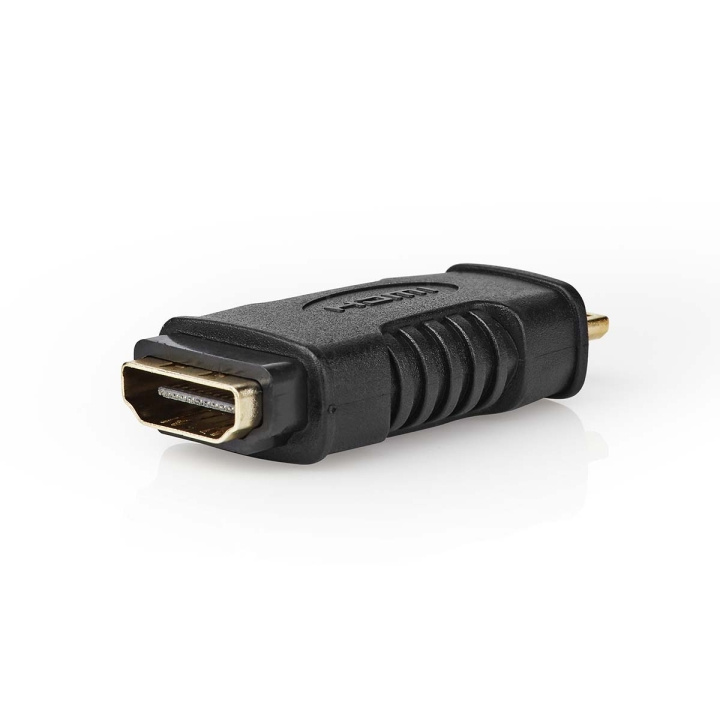 Nedis HDMI™ Adapter | HDMI™ Mini Connector | HDMI™ Output | Gold Plated | Straight | ABS | Black | 1 pcs | Blister in the group HOME ELECTRONICS / Cables & Adapters / HDMI / Adapters at TP E-commerce Nordic AB (C67576)