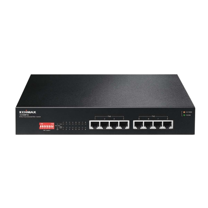Edimax Long Range 8-Port Gigabit PoE+ Switch with DIP Switch in the group COMPUTERS & PERIPHERALS / Network / Switches at TP E-commerce Nordic AB (C67600)