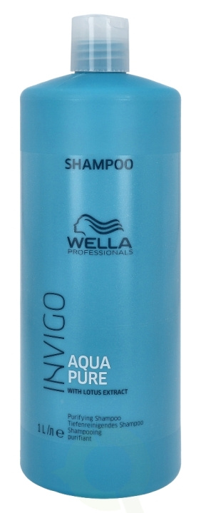 Wella Invigo - Balance Aqua Pure Purifying Shampoo 1000 ml With Lotus Extract in the group BEAUTY & HEALTH / Hair & Styling / Hair care / Schampoo at TP E-commerce Nordic AB (C67763)