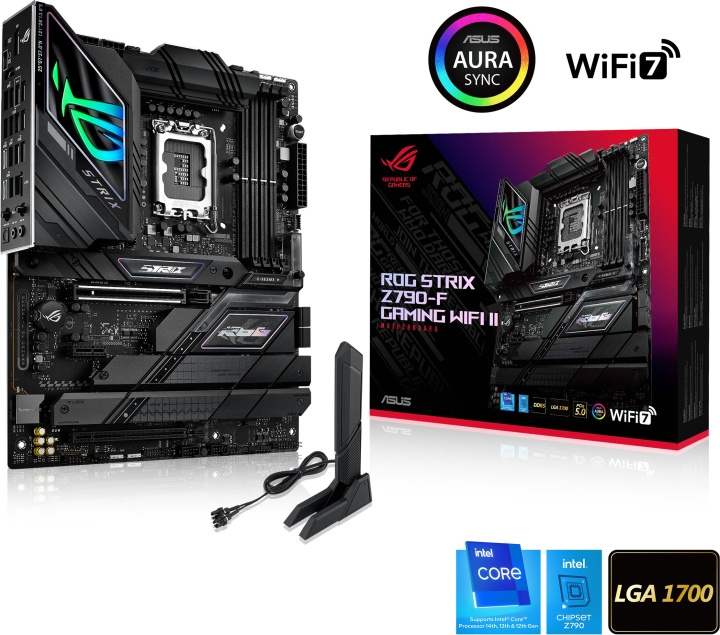ASUS ROG Strix Z790-F Gaming WiFi II ATX motherboard in the group COMPUTERS & PERIPHERALS / Computer components / Motherboard at TP E-commerce Nordic AB (C68526)