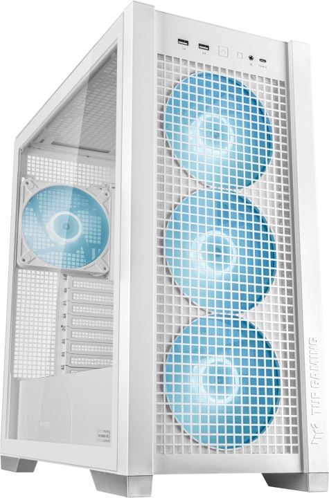 ASUS TUF Gaming GT302 TG ARGB ATX case with window, white in the group COMPUTERS & PERIPHERALS / Computer components / Chassis at TP E-commerce Nordic AB (C68613)