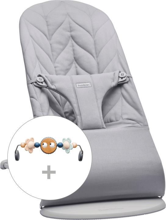 BabyBjörn Bliss Woven Bundle -sitteri + lelu, Light Grey/Googly Eyes(pastelli) in the group TOYS, KIDS & BABY PRODUCTS / Baby Gadgets / Care & Hygiene at TP E-commerce Nordic AB (C68650)