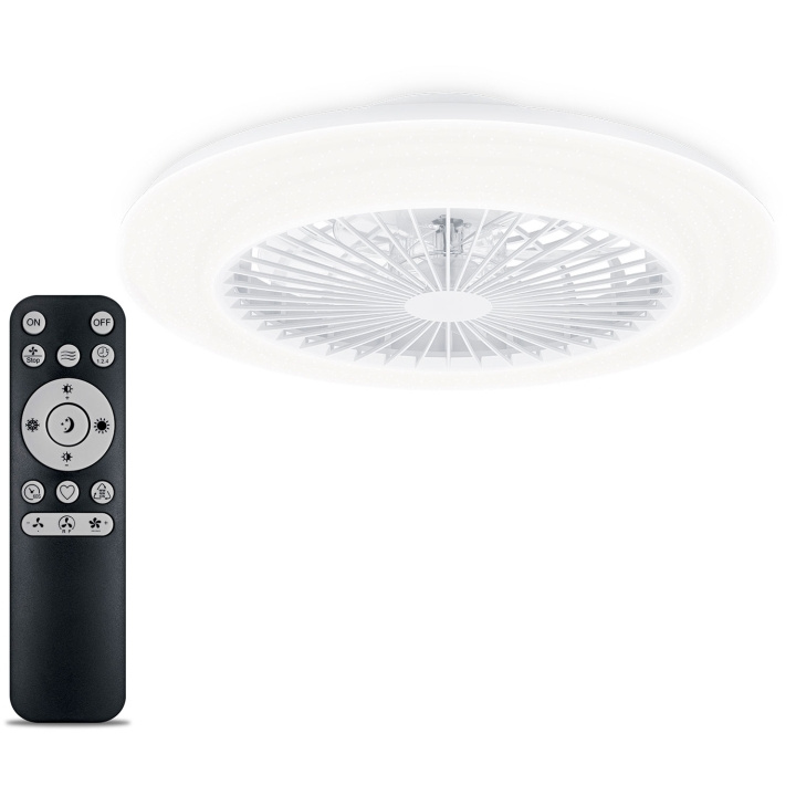 Philips Amigo Takfläkt med LED-belysning Varm-/kallvitt 6000 lm in the group HOME ELECTRONICS / Lighting / Ceiling lights at TP E-commerce Nordic AB (C68773)