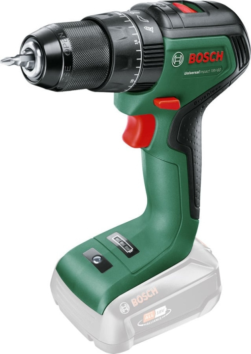 Bosch UniversalImpact 18V-60 Solo cordless drill, without battery in the group HOME, HOUSEHOLD & GARDEN / Tools / Drills at TP E-commerce Nordic AB (C69504)