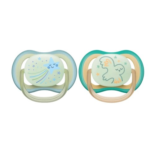 Philips Avent SCF376/18 Ultra Air Nighttime teats 0-6 months, 2 pieces, bird in the group TOYS, KIDS & BABY PRODUCTS / Baby Gadgets / Pacifiers & Teething toys at TP E-commerce Nordic AB (C69815)