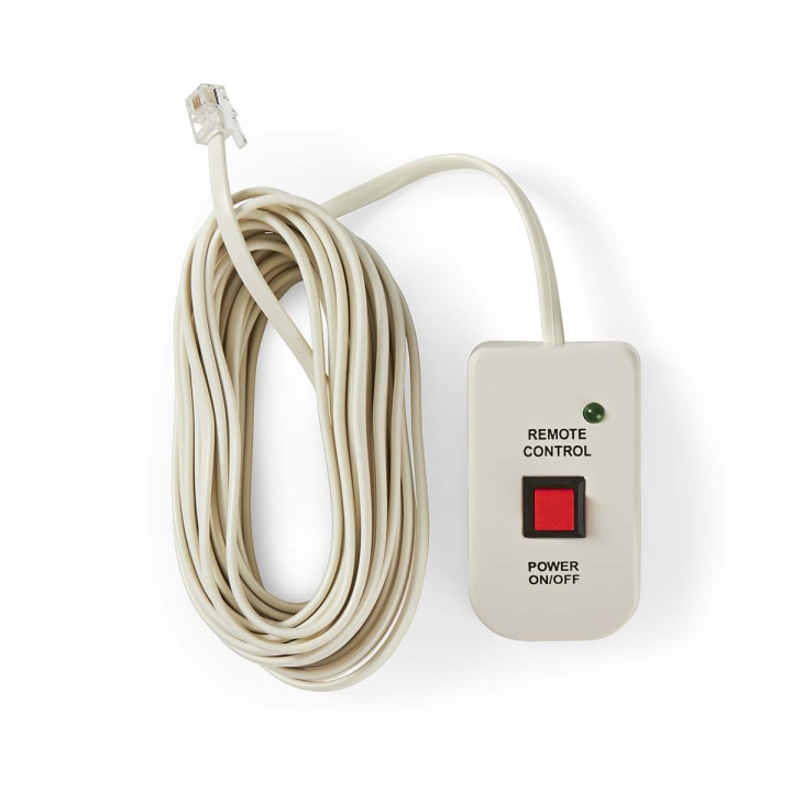 Nedis Power Inverter Remote Control | 5.00 m | RJ10 | White in the group HOME, HOUSEHOLD & GARDEN / Electricity & Lighting / Voltage converters at TP E-commerce Nordic AB (C70224)