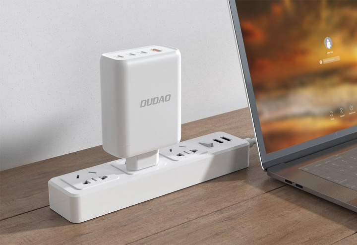 Dudao A140 140W Adapter 140Watt GaN 3xUSB-C + 1xUSB-A in the group SMARTPHONE & TABLETS / Chargers & Cables / Wall charger / Wall charger USB-C at TP E-commerce Nordic AB (C70300)