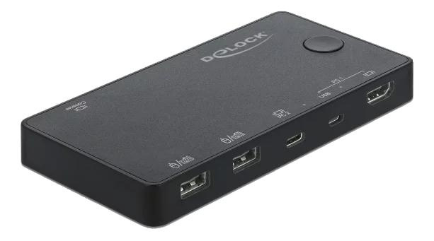 DeLOCK HDMI / USB-C™ KVM Switch 4K 60 Hz with USB 2.0 in the group HOME ELECTRONICS / Cables & Adapters / HDMI / Adapters at TP E-commerce Nordic AB (C70468)