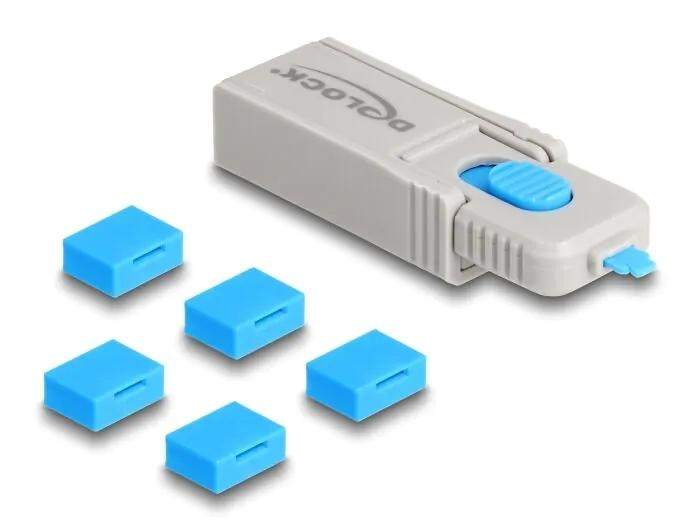 DeLOCK USB Port Blocker Set for USB Type-A female port 5 pieces in the group COMPUTERS & PERIPHERALS / Computer cables / Other computer cables at TP E-commerce Nordic AB (C70555)