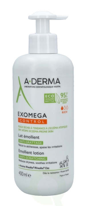 A-Derma Exomega Control Emollient Lotion 400 ml in the group BEAUTY & HEALTH / Skin care / Body health / Body lotion at TP E-commerce Nordic AB (C70967)