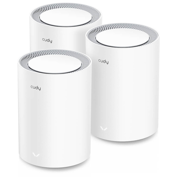 CUDY Mesh Solution M3000 3-pk WF6 AX3000 Gigabit 2.5G White in the group COMPUTERS & PERIPHERALS / Network / Routrar at TP E-commerce Nordic AB (C71597)