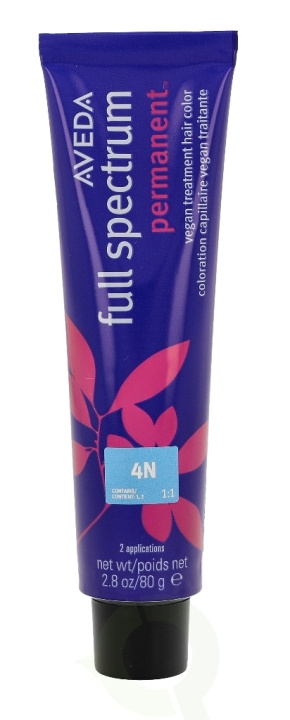 Aveda Full Spectrum Permanent Vegan Pure Tone Hair Color 80 g 4N in the group BEAUTY & HEALTH / Hair & Styling / Hair care / Hair Dye / Hair Dye & Color bombs at TP E-commerce Nordic AB (C73228)
