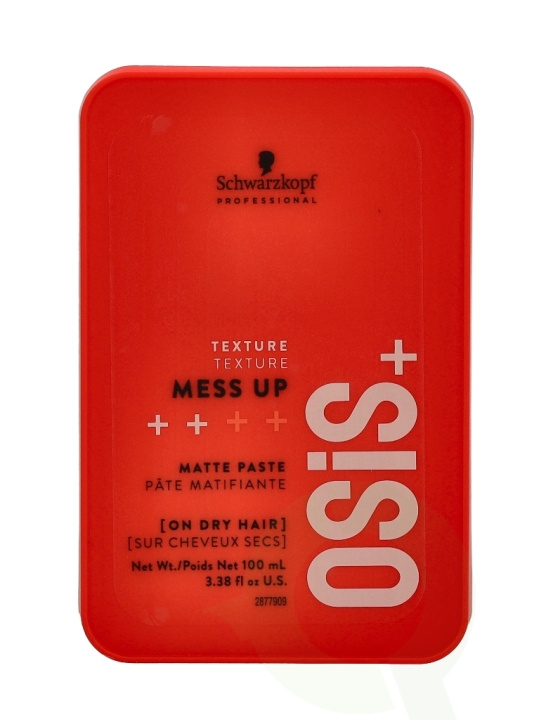 Schwarzkopf Osis+ Mess Up Matte Paste 100 ml #2 Medium Control in the group BEAUTY & HEALTH / Hair & Styling / Hair styling / Styling cream at TP E-commerce Nordic AB (C73780)