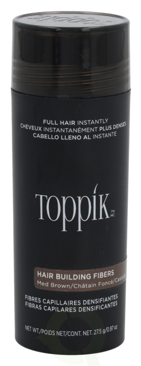 Toppik Hair Building Fibers - Medium Brown 27.5 gr in the group BEAUTY & HEALTH / Hair & Styling / Hair care / Hair Dye / Hair Dye & Color bombs at TP E-commerce Nordic AB (C73921)