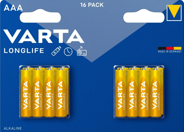 Varta Longlife AAA 16 Pack (Ch) in the group HOME ELECTRONICS / Batteries & Chargers / Batteries / AAA at TP E-commerce Nordic AB (C75562)