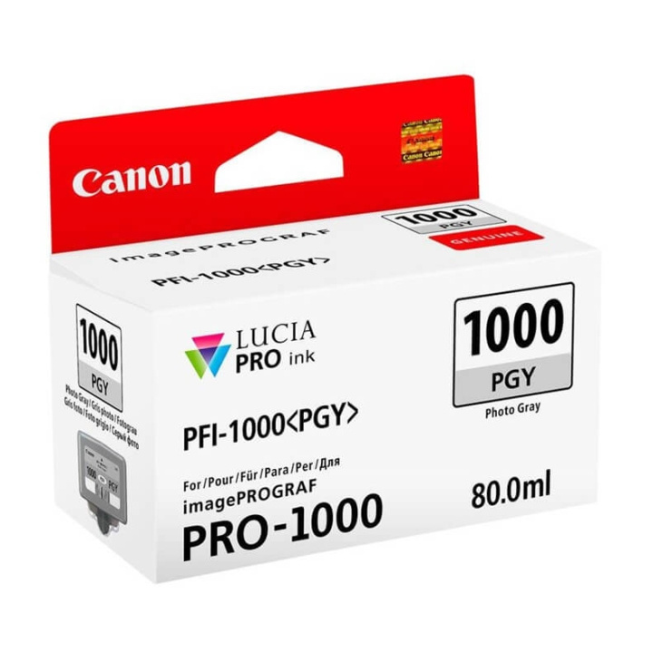 Canon Ink 0553C001 PFI-1000 Photo Grey in the group COMPUTERS & PERIPHERALS / Printers & Accessories / Ink & Toner / Ink cartridges / Canon at TP E-commerce Nordic AB (C76482)