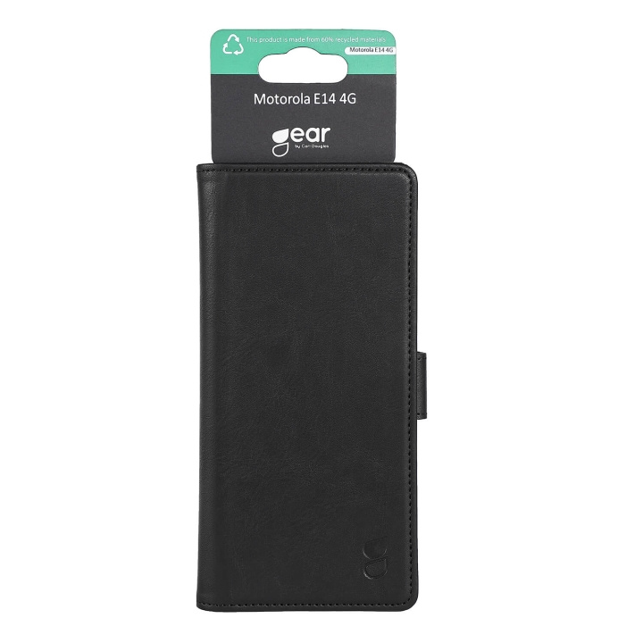 Gear Classic 3 card Recycled Motorola Moto E14 4G Black in the group SMARTPHONE & TABLETS / Phone cases / Motorola at TP E-commerce Nordic AB (C76509)