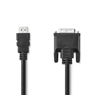 Nedis HDMI™ Cable | HDMI™ Connector | DVI-D 24+1-Pin Male | 1080p | Nickel Plated | 3.00 m | Straight | PVC | Black | Label
