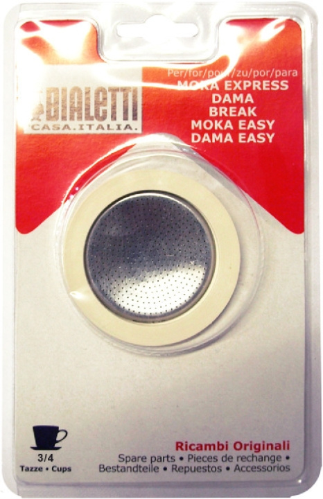 Bialetti spare parts set, Moka Express 3 and 4 cups in the group HOME, HOUSEHOLD & GARDEN / Household appliances / Coffee makers and accessories / Filters & Accessories at TP E-commerce Nordic AB (C78053)