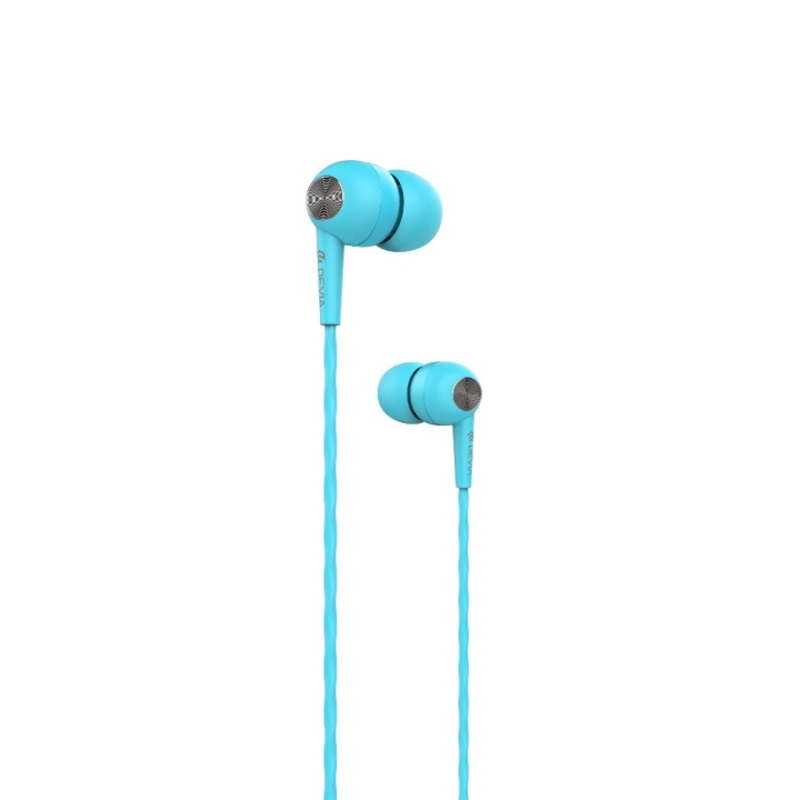 Devia wired headphones Kintone jack 3,5mm blue in the group HOME ELECTRONICS / Audio & Picture / Headphones & Accessories / Headphones at TP E-commerce Nordic AB (C78530)