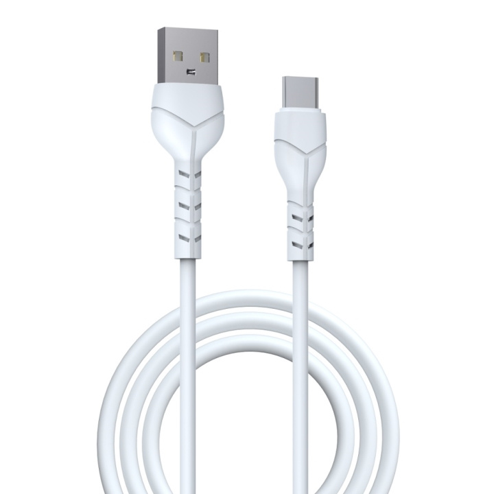 Devia cable Kintone EC145 USB - USB-C 1,0 m 2,1A white in the group SMARTPHONE & TABLETS / Chargers & Cables / Cables / Cables Type C at TP E-commerce Nordic AB (C78594)