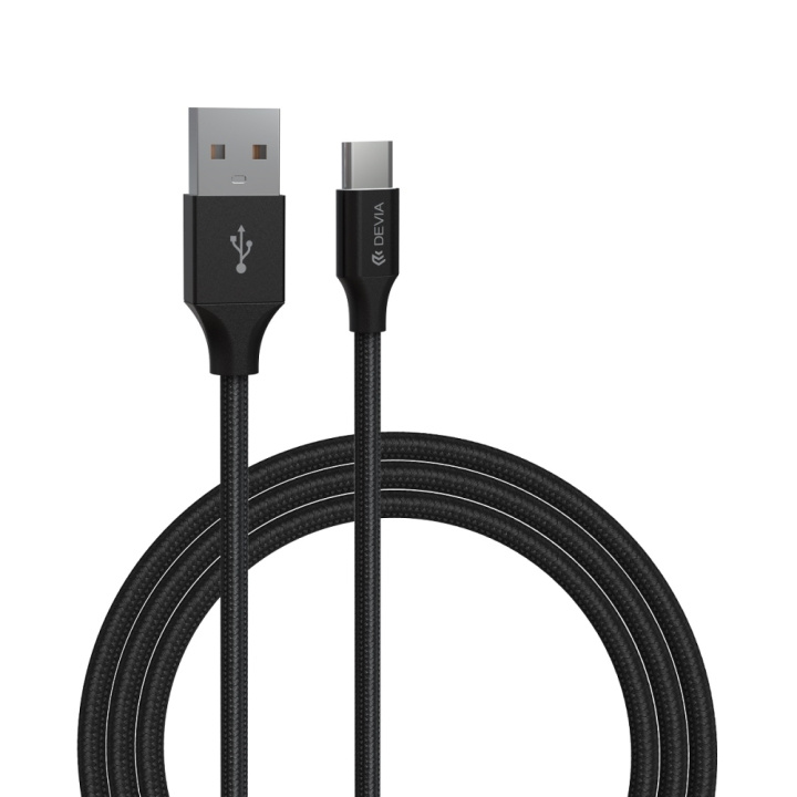 Devia cable Gracious EC303 USB - USB-C 1,0 m 2,4A black in the group SMARTPHONE & TABLETS / Chargers & Cables / Cables / Cables Type C at TP E-commerce Nordic AB (C78598)