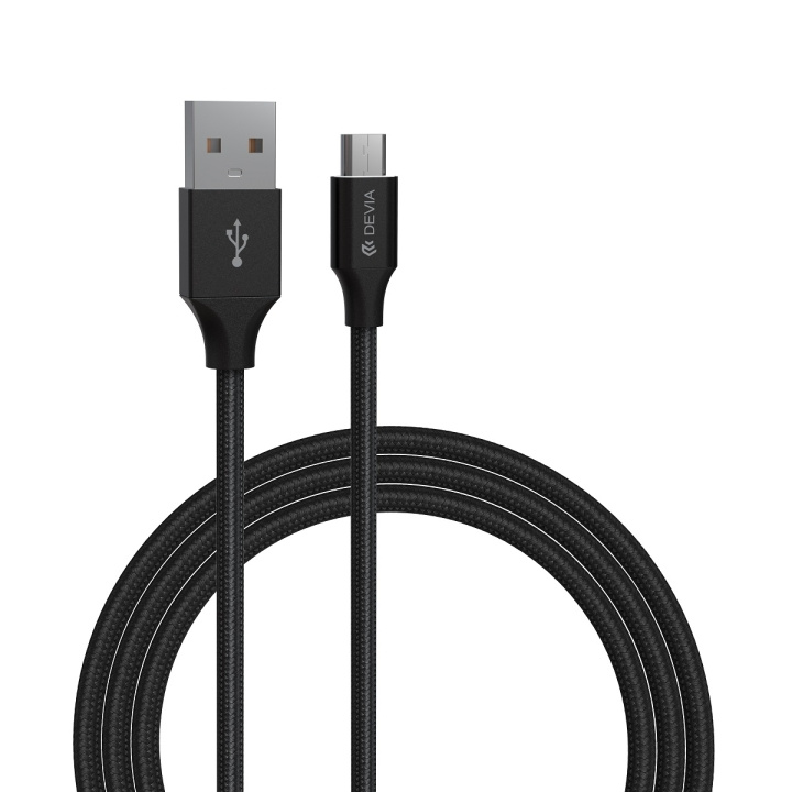 Devia cable Gracious EC207 USB - MicroUSB 2,0 m 2,1A black in the group SMARTPHONE & TABLETS / Chargers & Cables / Cables / Cables microUSB at TP E-commerce Nordic AB (C78599)
