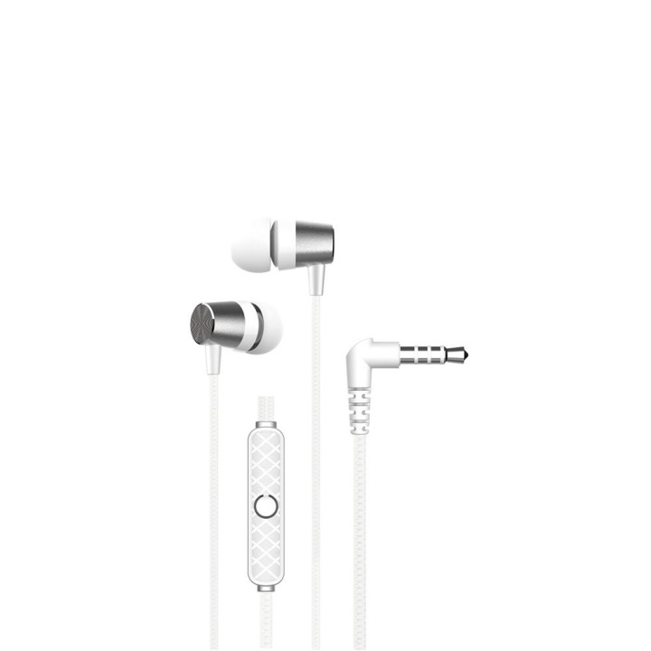 Devia wired headphones Kintone Metal jack 3,5mm white in the group HOME ELECTRONICS / Audio & Picture / Headphones & Accessories / Headphones at TP E-commerce Nordic AB (C78608)