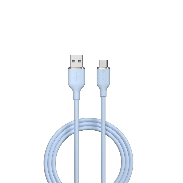 Devia cable Jelly EC629 USB - USB-C 1,2 m 2,4A blue in the group SMARTPHONE & TABLETS / Chargers & Cables / Cables / Cables Type C at TP E-commerce Nordic AB (C78635)