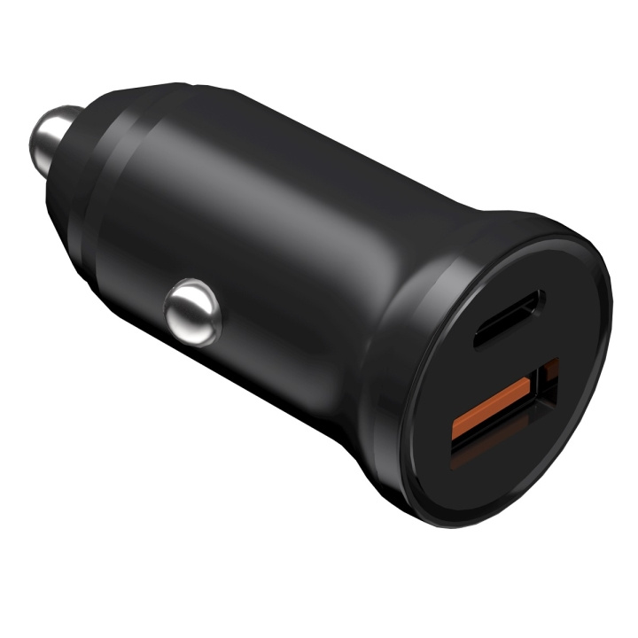 Devia car charger Smart Mini PD QC 3.0 30W 1x USB-C 1x USB black in the group SMARTPHONE & TABLETS / Chargers & Cables / Car chargers / Car chargers Type-C at TP E-commerce Nordic AB (C78646)