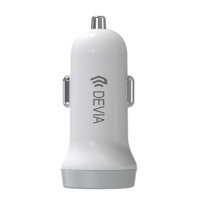 Devia car charger Smart 2x USB 3,1A white in the group SMARTPHONE & TABLETS / Chargers & Cables / Car chargers / Car chargers USB at TP E-commerce Nordic AB (C78661)
