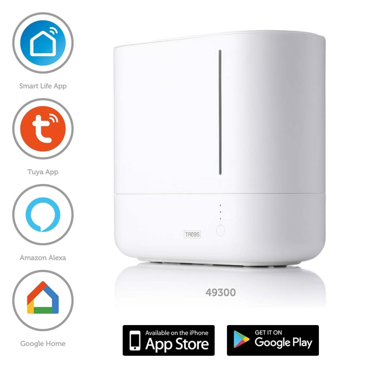 Trebs Smart humidifier White in the group HOME, HOUSEHOLD & GARDEN / Fans & Climate products / Humidifiers at TP E-commerce Nordic AB (C78730)
