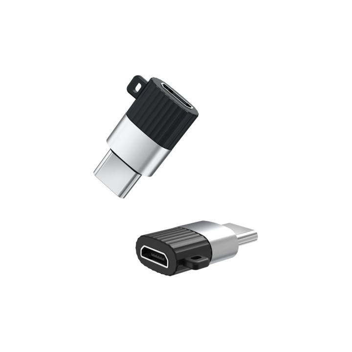 Xo adapter NB149-A microUSB - USB-C black in the group COMPUTERS & PERIPHERALS / Computer cables / USB / USB-C at TP E-commerce Nordic AB (C79146)