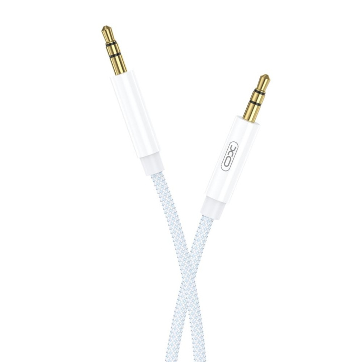 Xo audio cable NB-R211C jack 3,5mm - jack 3,5mm 1,0 m white-blue in the group HOME ELECTRONICS / Cables & Adapters / Audio analog / 3.5 mm at TP E-commerce Nordic AB (C79193)