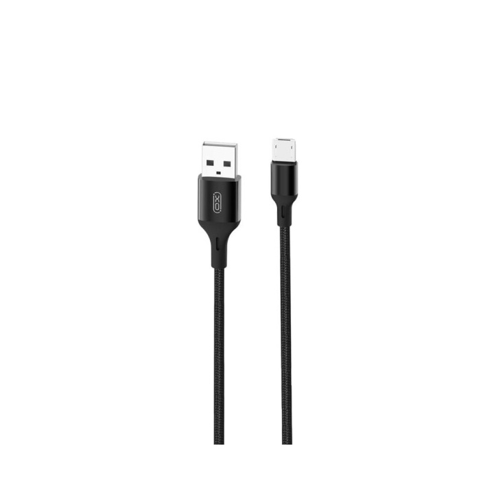 XO kabel NB143 USB - microUSB 2,0 m 2,4A svart in the group SMARTPHONE & TABLETS / Chargers & Cables / Cables / Cables microUSB at TP E-commerce Nordic AB (C79195)