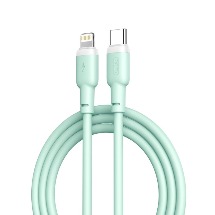 Xo cable NB208A PD USB-C - Lightning 1,0m 20W green in the group COMPUTERS & PERIPHERALS / Computer cables / USB / USB-C at TP E-commerce Nordic AB (C79200)