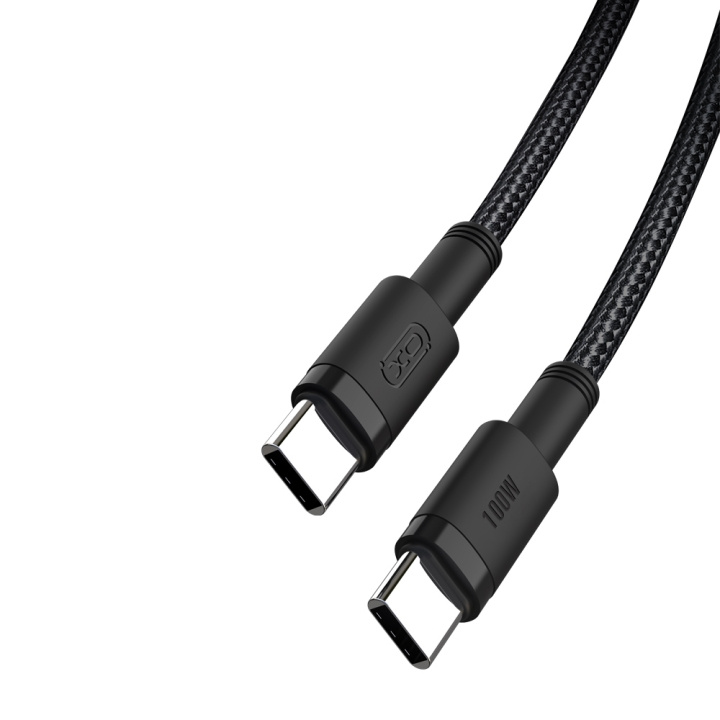 Xo cable NB-Q199 PD USB-C - USB-C 1,5m 100W black in the group COMPUTERS & PERIPHERALS / Computer cables / USB / USB-C at TP E-commerce Nordic AB (C79204)