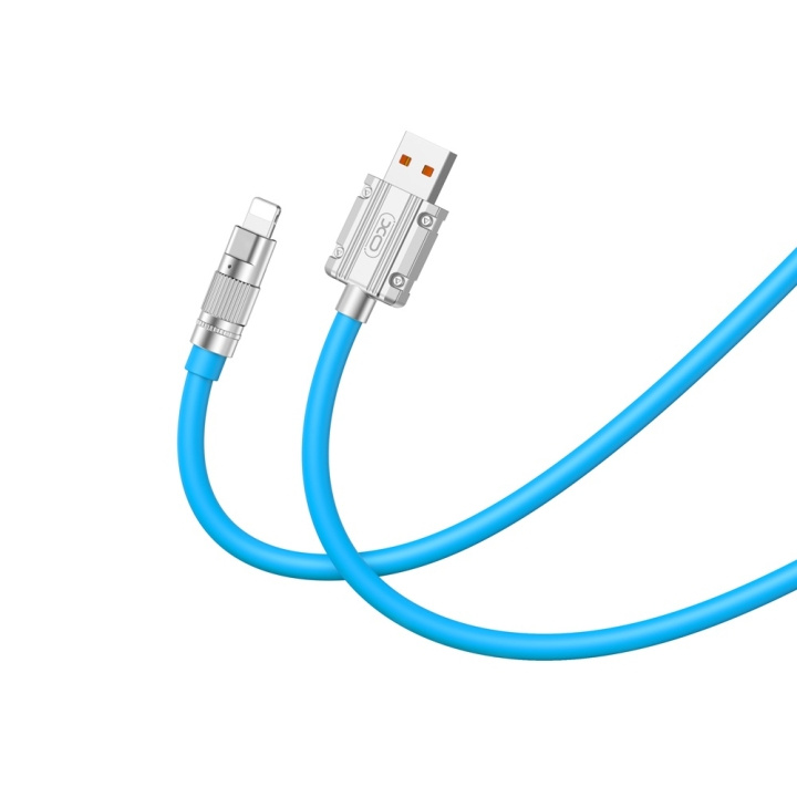 Xo cable NB227 USB - Lightning 1,2 m 6A blue in the group SMARTPHONE & TABLETS / Chargers & Cables / Cables / Cables Lightning at TP E-commerce Nordic AB (C79227)