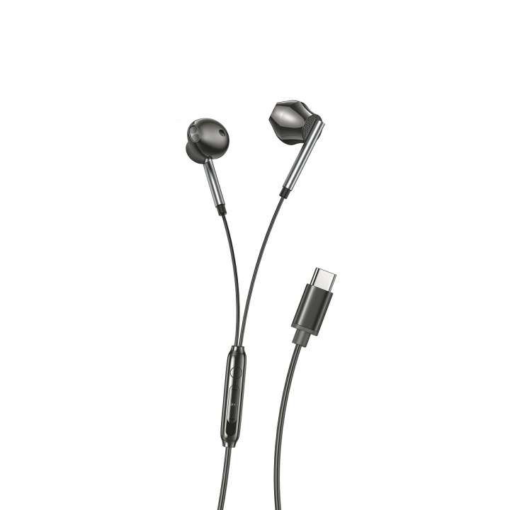 Xo wired earphones EP66 USB-C black in the group HOME ELECTRONICS / Audio & Picture / Headphones & Accessories / Headphones at TP E-commerce Nordic AB (C79254)