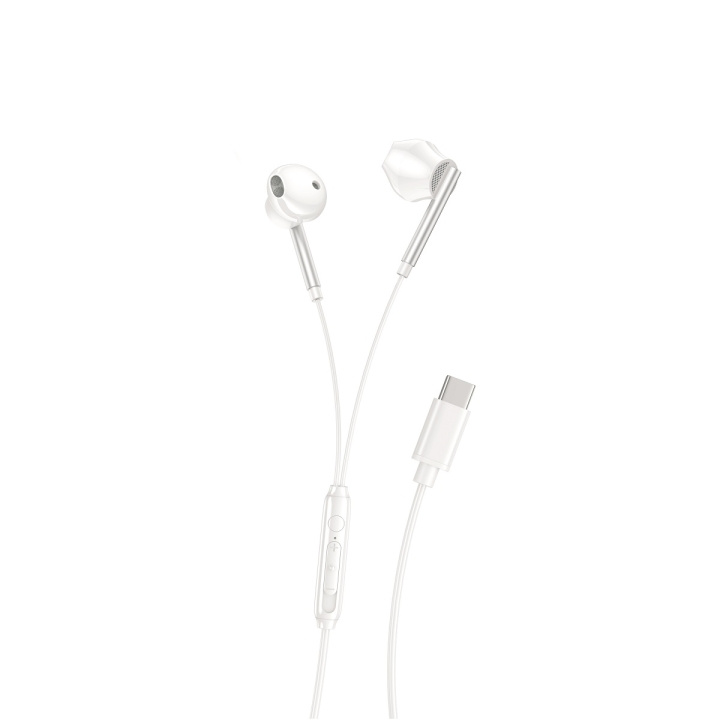 Xo eP66 USB-C wired earphones white in the group HOME ELECTRONICS / Audio & Picture / Headphones & Accessories / Headphones at TP E-commerce Nordic AB (C79255)