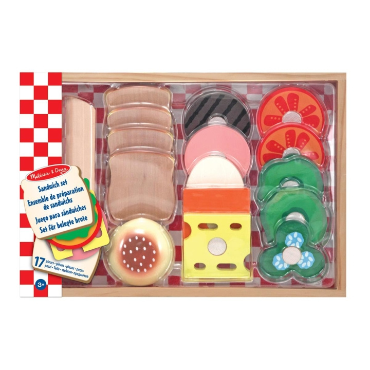 Melissa & Doug Food Play Wooden Sandwich Set in the group TOYS, KIDS & BABY PRODUCTS / Toys / Little home & Role play at TP E-commerce Nordic AB (C79803)