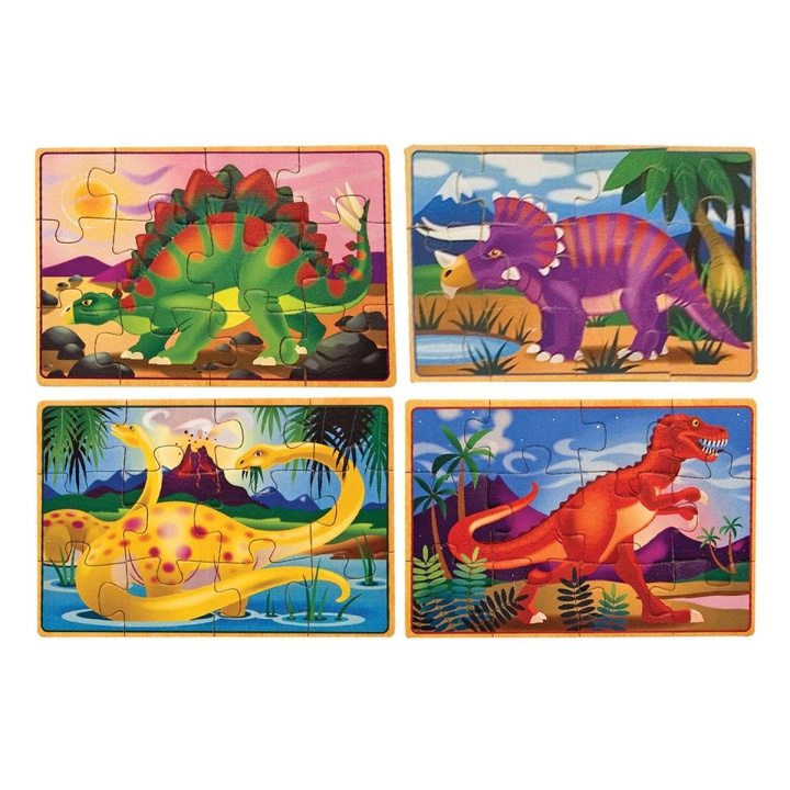 Melissa & Doug Wooden Puzzles in a Box Dinosaur in the group TOYS, KIDS & BABY PRODUCTS / Toys / Kids puzzle at TP E-commerce Nordic AB (C79826)