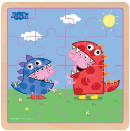 Barbo Toys Peppa Pig Wooden Puzzle Dino DressUp in the group TOYS, KIDS & BABY PRODUCTS / Toys / Kids puzzle at TP E-commerce Nordic AB (C79838)