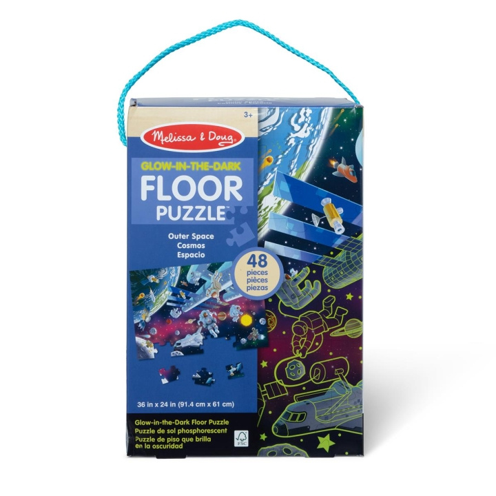 Melissa & Doug Floor Puzzle Outer Space Glow in the Dark in the group TOYS, KIDS & BABY PRODUCTS / Toys / Kids puzzle at TP E-commerce Nordic AB (C79857)