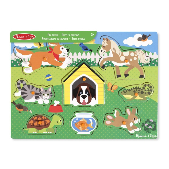 Melissa & Doug Wooden Peg Puzzle Pets in the group TOYS, KIDS & BABY PRODUCTS / Toys / Kids puzzle at TP E-commerce Nordic AB (C80001)
