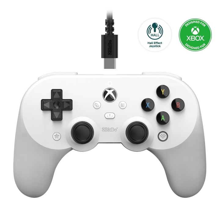8Bitdo Pro 2 Wired Xbox Gamepad White in the group HOME ELECTRONICS / Game consoles & Accessories / Xbox Series X / Accessories at TP E-commerce Nordic AB (C80904)