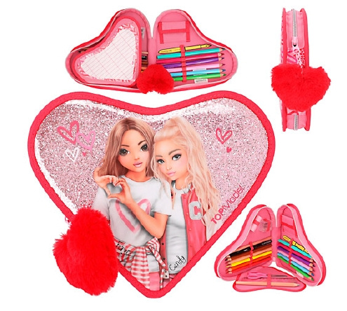 TOPModel Pencilcase heart shape - ONE LOVE - (0412260) in the group TOYS, KIDS & BABY PRODUCTS / Toys / Pencil case at TP E-commerce Nordic AB (C80965)