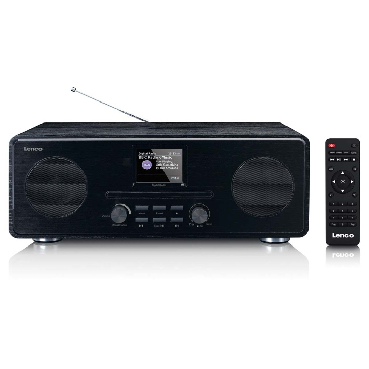 Lenco DAB+ FM radio with CD MP3 player Bluetooth® Black in the group HOME ELECTRONICS / Audio & Picture / Home cinema, Hifi & Portable / Radio & Alarm clocks / Radio at TP E-commerce Nordic AB (C81426)