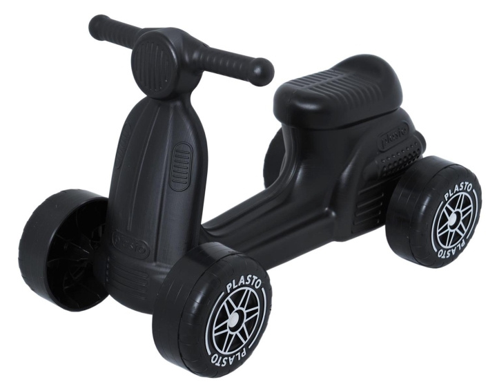 Plasto Sitt spark Scooter med tysta hjul, svart, sitthöjd 22 cm, längd 50cm i box in the group TOYS, KIDS & BABY PRODUCTS / Outdoor toys / Garden toys at TP E-commerce Nordic AB (C81739)
